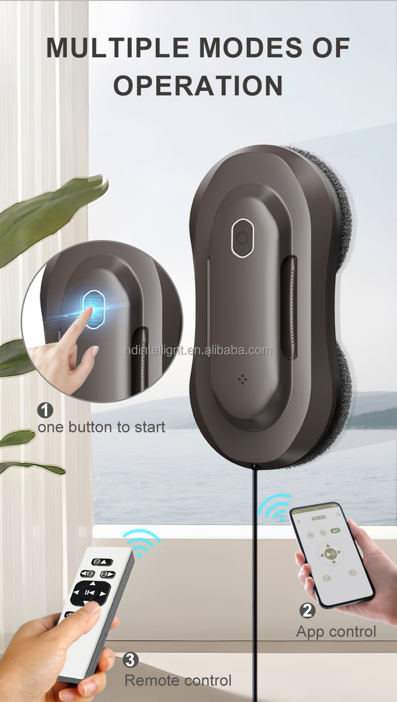 500MAh Robotic Glass Cleaner OEM ODM 3 Mins/M2 Automatic Window Washer For Buildings