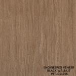 Reconstituted Wood Veneer Walnut Flat Cut Crown Grain 0.15-0.6mm Brown For Door