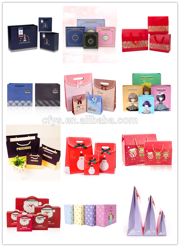 Recyclable Biodegradable Custom Handle Gift Paper Bag Packaging for Small Business