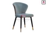 0.38cbm Bowed Backrest Metal Restaurant Chair PU Leather