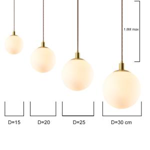 Wholesale Home CRI Ra70 Diameter 15 / 20 / 25cm Glass Ball Hanging Lights from china suppliers
