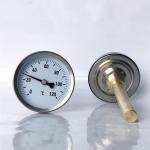 Stainless Steel Bi Metal Temperature Gauge 120C Heating Metal Stem Thermometer