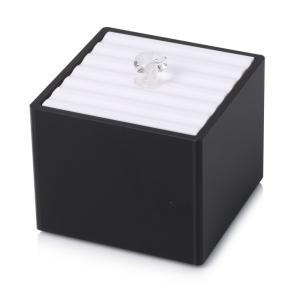 Wholesale oem 95*95*75 mm black white acylic salt cup for 5-star hotel bathroom from china suppliers