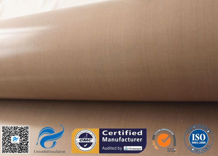 0.16MM Brown PTFE Coated Fiberglass Fabric Non Stick PTFE BBQ Grill Mat Materials