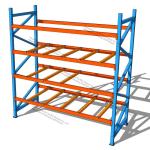 Orange Grey White Black Heavy Duty Racking Selective Beam Shelving Carton Box