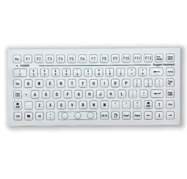 85 Keys Industrial PC Keyboard Lightweight One Piece Matte Membrane On Top Keyboard