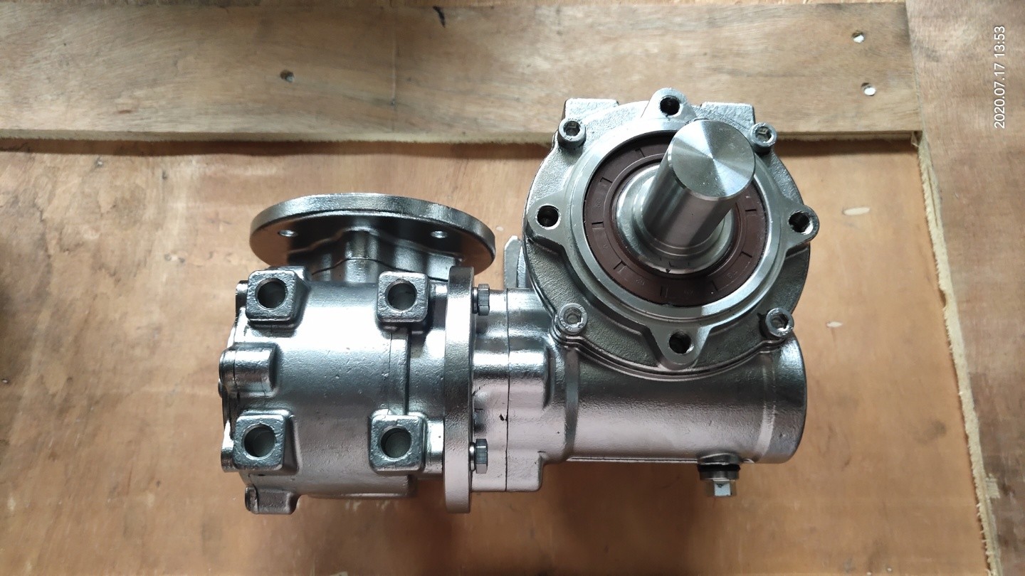 SS304 Hardness 58-62 HRC Double Reduction Worm Gear Speed Reducer