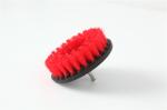 Red color hard bristle 5" diameter car carpet cleaning drill brushes