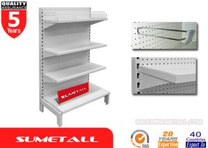 Wholesale Single Sided Gondola Clothing Store Shelving With Metal Peg Board Back from china suppliers