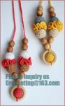 Teething necklace,Breastfeeding Necklace for Mom,Teething toy, pistachio