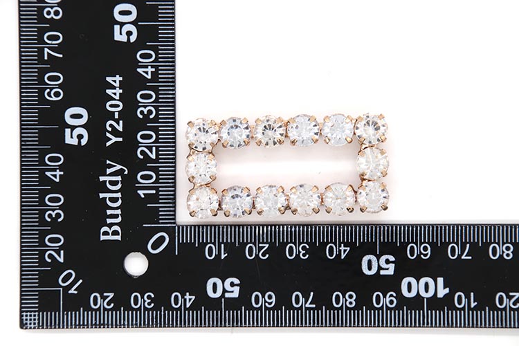 Rectangle Metal Buckle Shoes Decoration Accessories 50mm*25mm Size