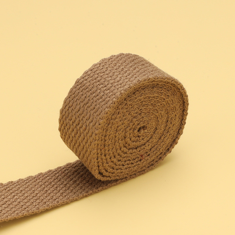 20mm-50mm Thickened Polyester Cotton Webbing School Bag Backpack Handbag Canvas Strap Solid Color Plain Weave Strap