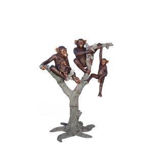 Wholesale Monkey Cast Iron Animal Statues Antique Imitation Erosion Resistance from china suppliers