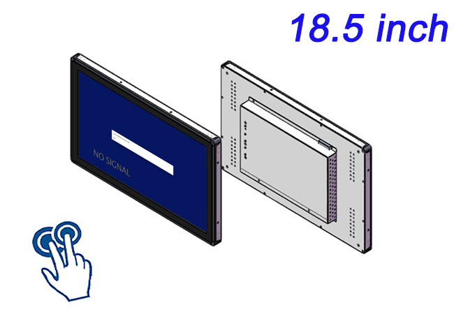 18.5-Inch Touch Embedded Monitor for Fitness Equipment, Information Kiosks, Wayfinding Displays, and Transportation Interfaces