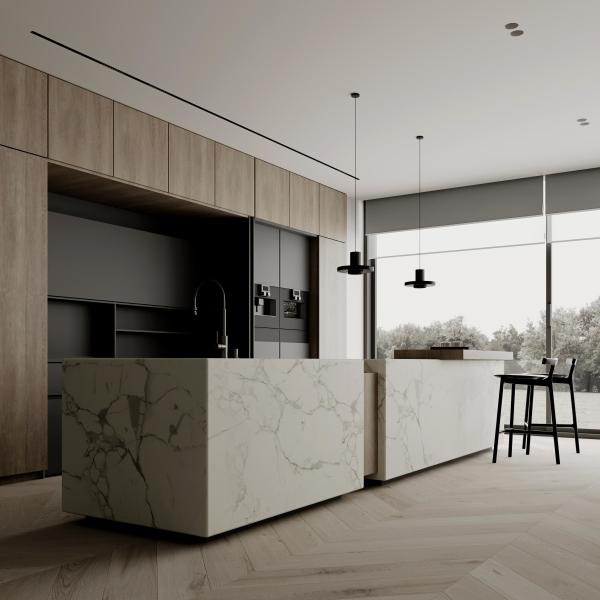 Custom Luxury Modern Wood Kitchen Cabinet with Sink Islands Cabinets Solid Wood