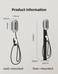 7KW/32A Silver Wall-Mounted / Column Electric Vehicle Charging Pile Electric