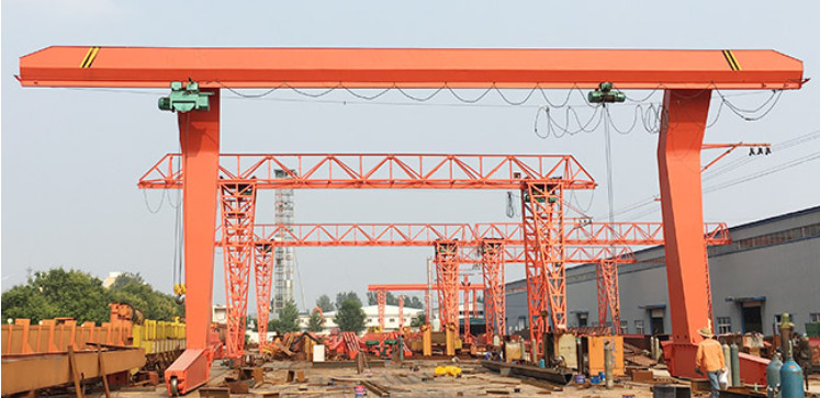 Rail Mounted Double Trolley 50t Goliath Single Girder Gantry Crane