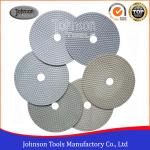 White Type Diamond Resin Polishing Pads , Stone Polishing Pads 75mm - 180mm