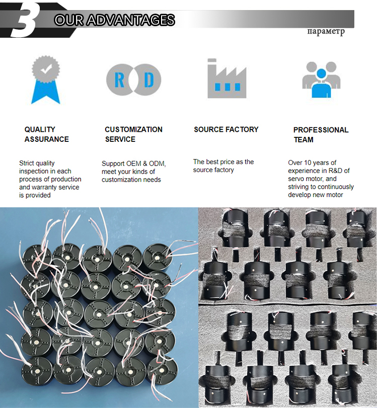 Faradyi Customized Brushless Reduction Ratio 1:10 Mini Gear Motor Mini Size Robotic Arm