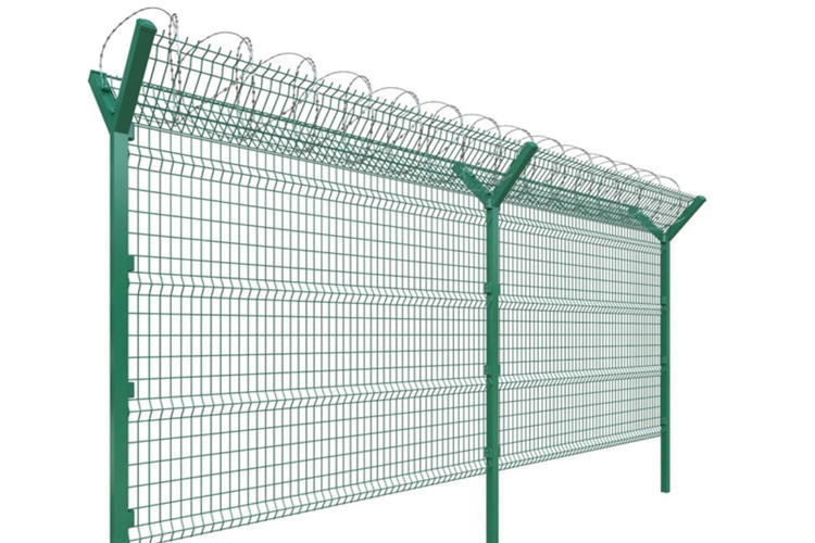 Galvanised Steel Prison Security Fence Q235 Razor Blade Wire Fence