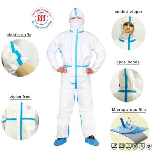 Wholesale Medical Ppe Disposable Coveralls Aami Pb70 Level 1 2 3 Taped Microporous from china suppliers