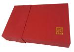 Red Color Box OEM Logo Gold Foil Hot Stamping Cardboard Material Drawer Shape