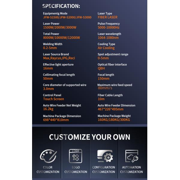 Portable 4 In1 1500W Air Cooling Laser Welding Machine for Stainless Steel Carbon