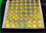PET Laser Gold Security Hologram Sticker Anti Salt Water And Non - Toxic