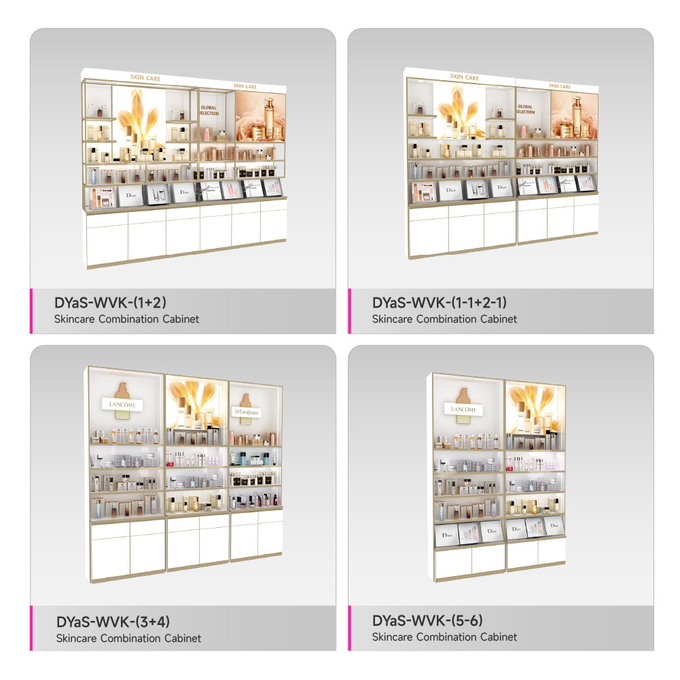 Makeup Retail Store Table White Wooden Sample Island In The Middle For Branding Display Furniture And Fashion-Forward Shop Table