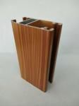 Multifunctional Wood Finish Aluminium Profiles / Light Aluminum Door Parts