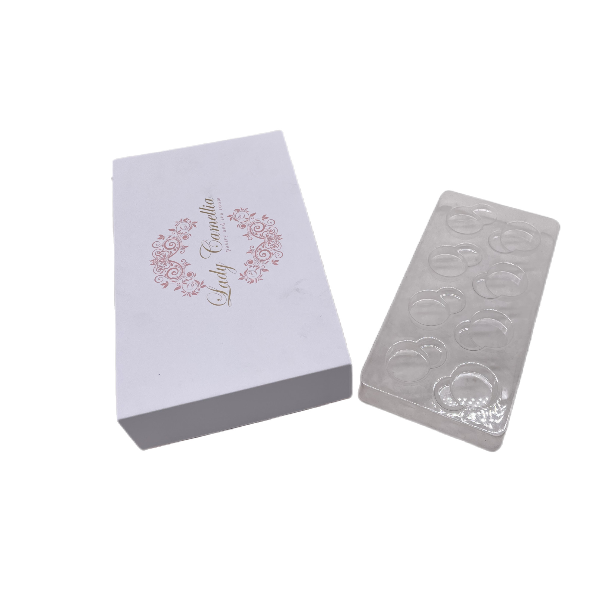 8 Pcs Sweet Paper Box Chocolate Gift Packaging Box With Plastic Clear Inner