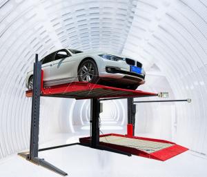 Wholesale PJS Double Post 2 Level Car Parking Lift For Garage Vehicle Equipment from china suppliers