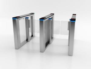Wholesale Fastlane Tempered Glass Pedestrian Turnstile Gate Sever Motor Control from china suppliers