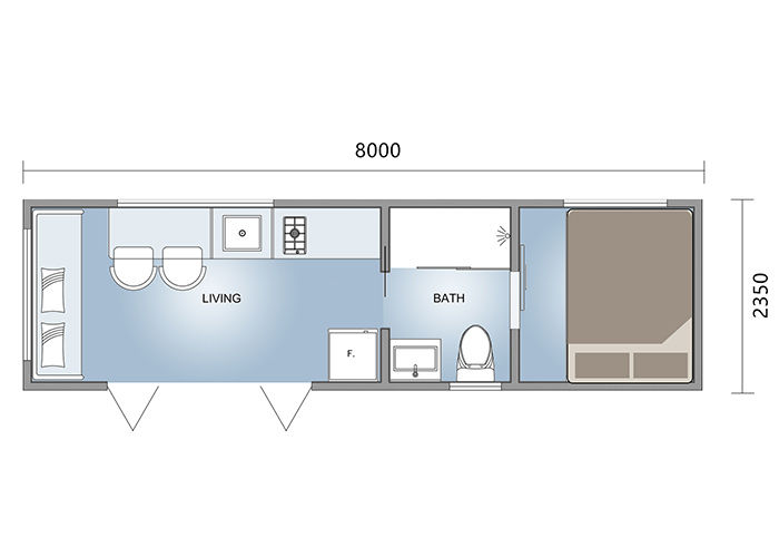 AS / US STANDARD Affordable Prefab Tiny House On Wheels With Bedroom Bathroom