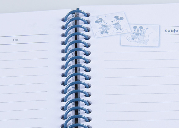 Spiral / Y - O Binding Hardcover Graph Notebook Full Color Printing And Laser Cutting