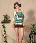 summer new sweet candy color women loose Crochet knitted blouse wears batwing
