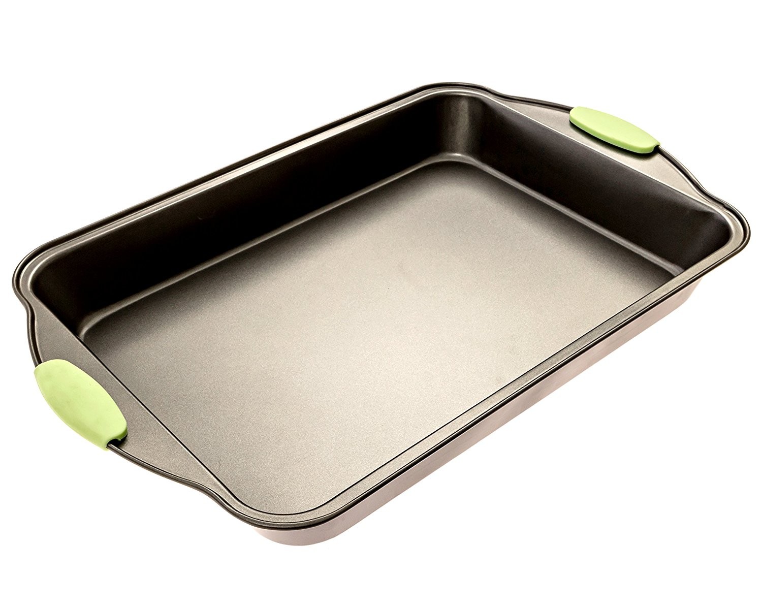 Bakeware Set Premium Nonstick Baking Pans Set of 5 ligh Blue Silicone Handles include Pie cake Pan Square Cake Bread Pan