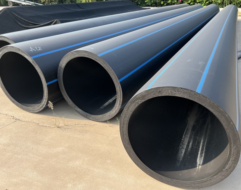 DN500 HDPE Pipeline With White And Blue Stripes For Dredging