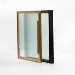 Anodized Brushed Black Kitchen Cabinet Doors Aluminum Frame Profile