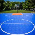 Removable 350g Outdoor Sports Surfaces Interlocking Flooring No Bulging