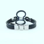 Factory Direct Stainless Steel High Quality Silicone Bracelet Bangle LBI38