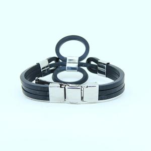 Wholesale Factory Direct Stainless Steel High Quality Silicone Bracelet Bangle LBI39 from china suppliers