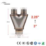 Y-Shaped Three-Way Exhaust Pipe Auto Parts Good Sale Auto Catalytic Converter