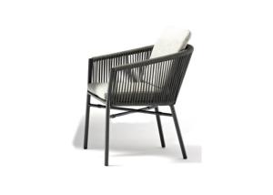 Wholesale Aluminum Garden Round Rattan Rope Stacking Chair Outdoor from china suppliers