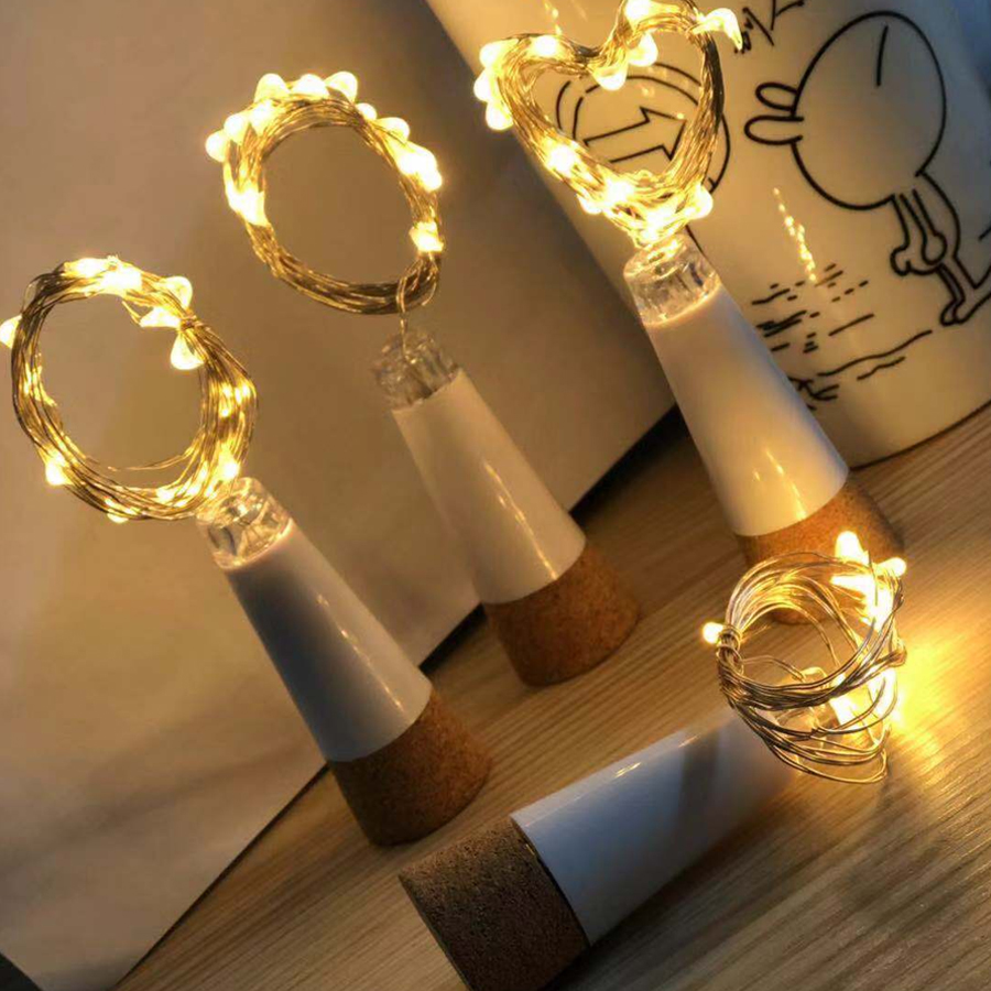 2m 20 LED Cork Bottle Fairy Light USB Rechargeable for Bedroom Home Party Wedding Christmas Indoor Decoration String Lamp