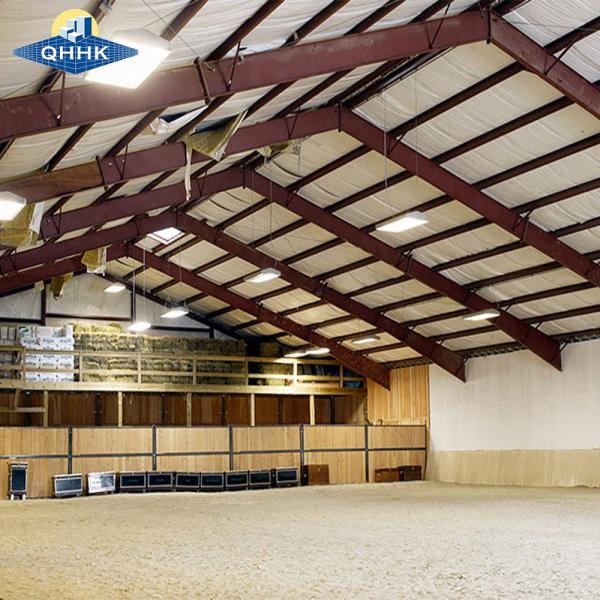 Large Span Stable Equestrian Training Ground Steel Agricultural Sheds Long