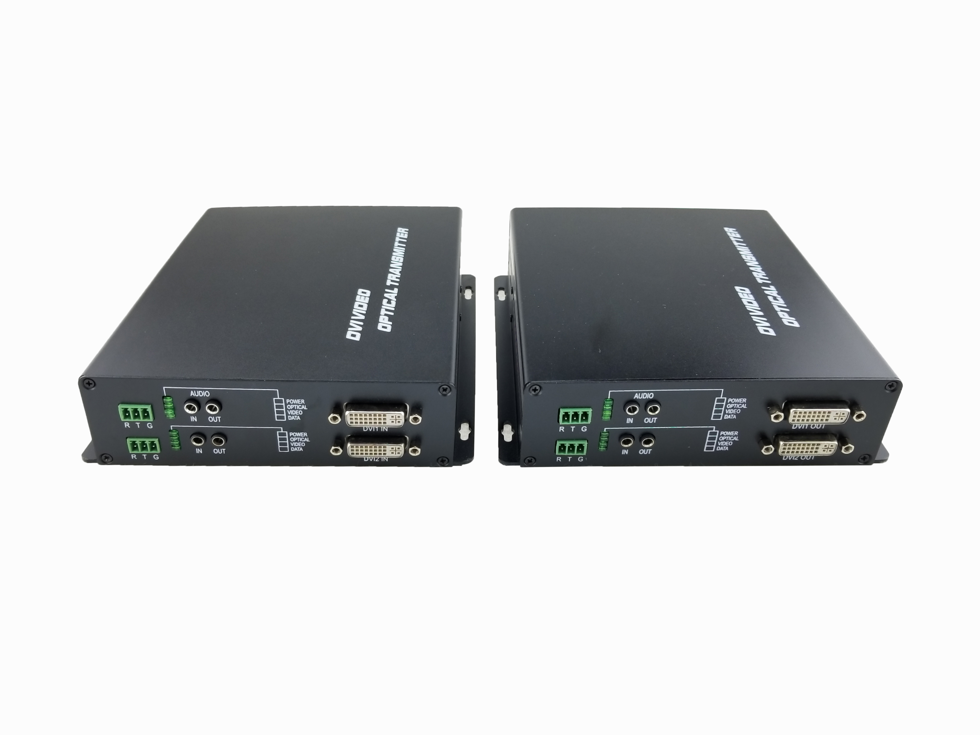 CE, RoHS Compliant 1080P/60Hz 2 Channel DVI to Fiber Video Extender over Single Mode Fiber with LC(SFP ) Fiber Port