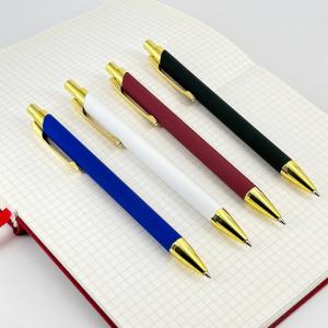 Wholesale Soft Touch Press Ballpoint Pen 1.0mm Soft Coating Plastic Ball Pen For School Office from china suppliers