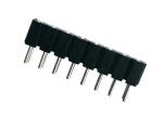 Machined Round Female Pin Header Connector DIP PPS 2.54mm 180° UL94V 0