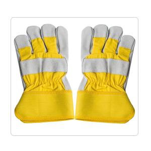 Wholesale Men Rubberized Cuff Half Lining Cow Split Leather Gloves from china suppliers